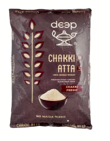 DEEP  -  PREMIUM CHAKKI ATTA 100PERCENT WHOLE WHEAT FLOUR  -  20LB